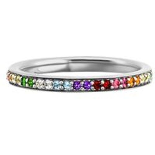 Ring 925/- Sterling Silber Granat bunt Glänzend 0,010ct/pc. (Größe: 060 (19,1)) - CAI - Modalova