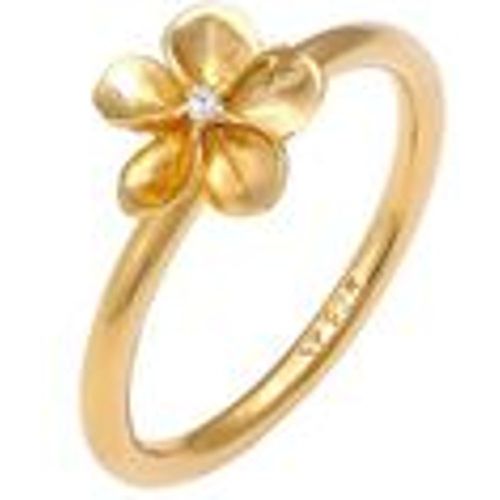 Ring Frangipani Blüte Blume Zirkonia 925 Silber (Farbe: , Größe: 58 mm) - NENALINA - Modalova