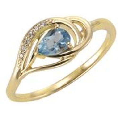 F Ring 375/- Gold blau Glänzend (Größe: 060 (19,1)) - Fashion24 DE - Modalova