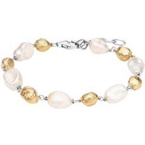 Armband 925/- Sterling Silber vergoldet Perlen und Nuggets - Julie Julsen - Modalova