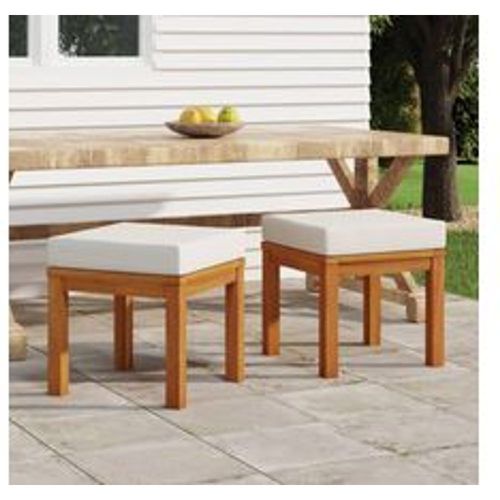 Gartenhocker mit Kissen 2 Stk. 40x40x42 cm Massivholz Akazie 892513 - VIDAXL - Modalova