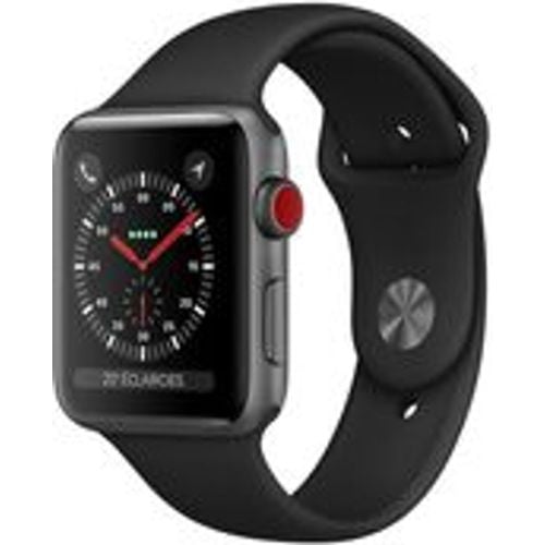 Watch Series 3 (2017) GPS + Cellular 42 mm - Aluminium Space - Sportarmband Schwarz - Apple - Modalova