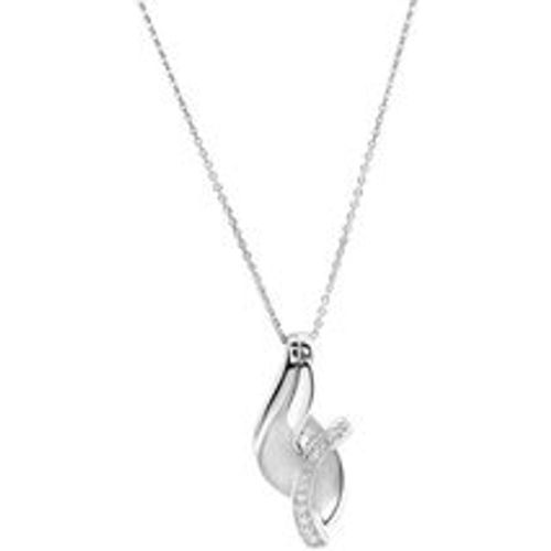 Silber Anhänger mit Kette 925/- Sterling Silber rhodiniert Zirkonia - ZEEme - Modalova