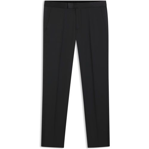 Pantalon de smoking Slim en sergé de laine vierge - Boss - Modalova