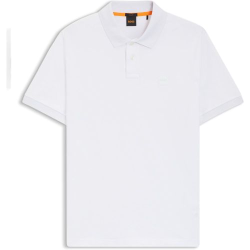 Polo Slim Fit en coton stretch à patch logo - Boss - Modalova