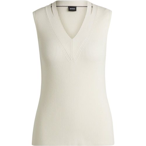 Top en maille sans manches à découpes - Boss - Modalova