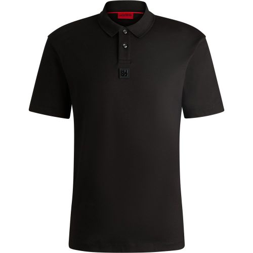 Polo en coton interlock avec logo revisité - HUGO - Modalova