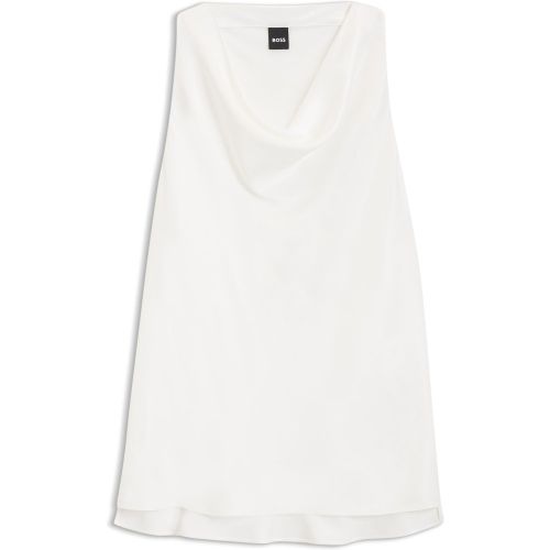 Top sans manches en satin à encolure drapée - Boss - Modalova