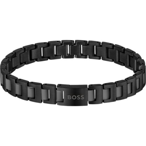 Bracelet à maillons plaqués avec fermoir logoté - Boss - Modalova