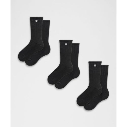 “ Daily Essential Crew-Socken Unisex 3er-Pack â€“ GrÃ¶ÃŸe M in - lululemon - Modalova