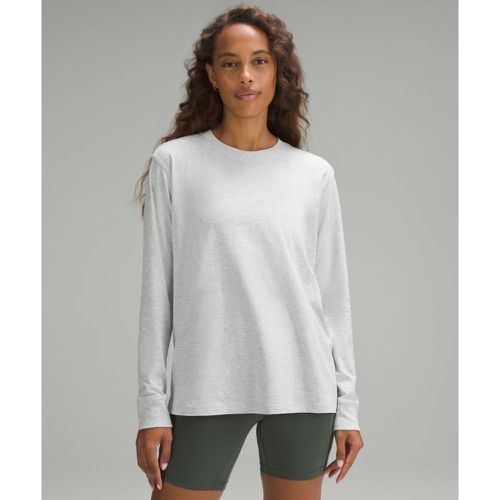 – All Yours Baumwoll-Langarmshirt für Frauen – Grau – Größe 14 - lululemon - Modalova