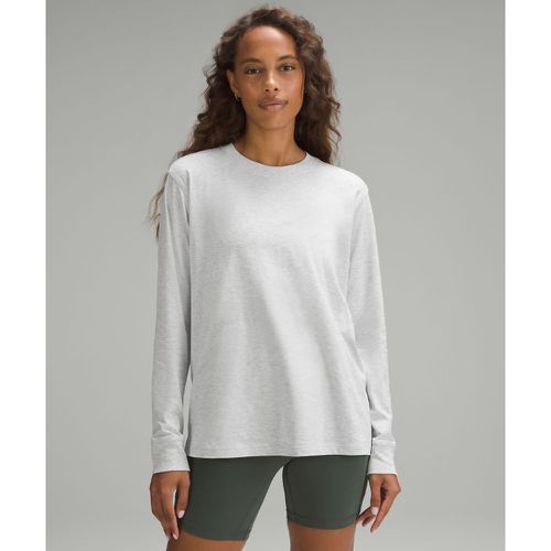– All Yours Baumwoll-Langarmshirt für Frauen – Grau – Größe 16 - lululemon - Modalova