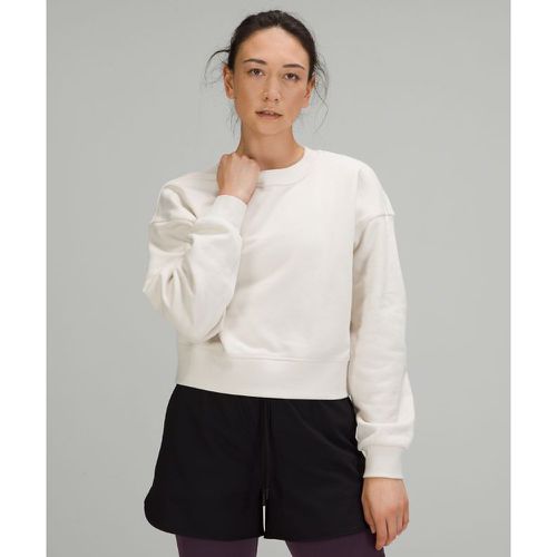 – Perfectly Oversized Cropped-Oberteil aus Softstreme mit Rundhalsausschnitt für Frauen – Weiß – Größe 16 - lululemon - Modalova