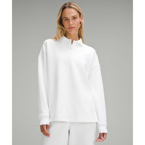 – Strukturiertes, langärmeliges Poloshirt für Frauen – Weiß – Größe 6 - lululemon - Modalova