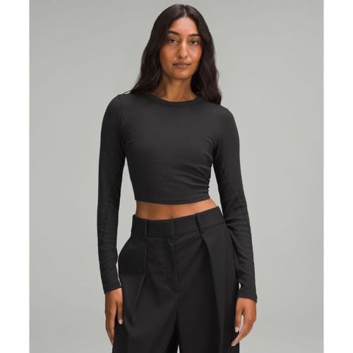 – Hold Tight Crop-Langarmshirt mit geradem Saum für Frauen – Größe 0 - lululemon - Modalova