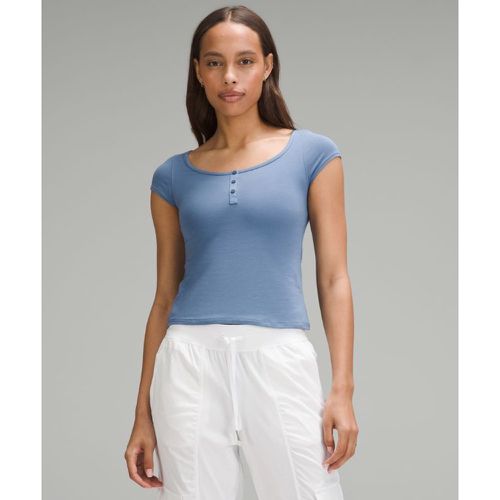 – Henley T-Shirt mit Kappenärmeln für Frauen – Größe S - lululemon - Modalova