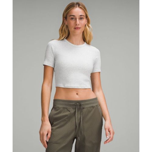 – Hold Tight Straight Hem Cropped T-Shirt für Frauen – Grau – Größe 4 - lululemon - Modalova