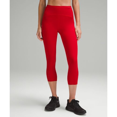 – Swift Speed Crop Leggings mit hohem Bund für Frauen – 53 cm – Neon/Rot – Größe 18 - lululemon - Modalova