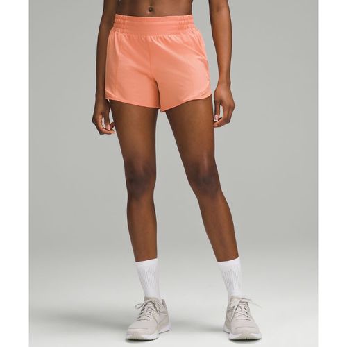 – Hotty Hot Shorts mit hohem Bund und Liner für Frauen – 10 cm – Orange – Größe 14 - lululemon - Modalova