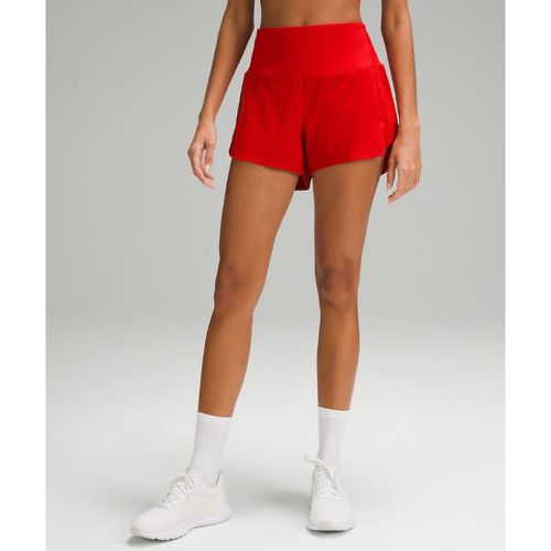 – Speed Up Shorts mit Liner und hohem Bund für Frauen – 10 cm – Neon – Größe 12 - lululemon - Modalova