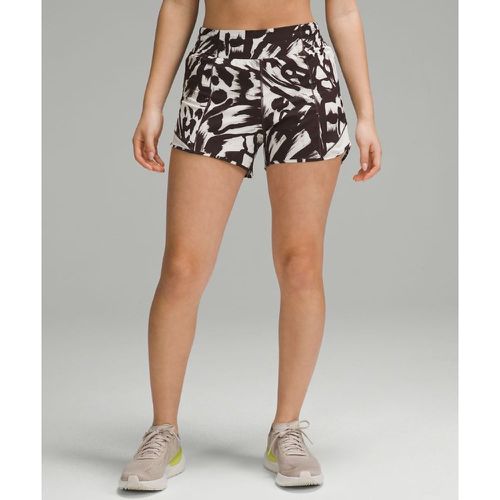 – Hotty Hot Shorts mit hohem Bund und Liner für Frauen – 10 cm – Braun/Weiß – Größe 2 - lululemon - Modalova