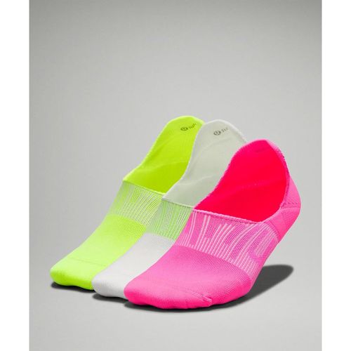 – Power Stride No-Show-Socken mit Active Grip 3er-Pack für Frauen – Pink/Gelb/Weiß – Größe M - lululemon - Modalova