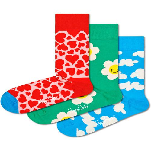 Set di 3 paia di calzini lunghi unisex - XFLO08-0200 Multicolore - Happy Socks - Modalova
