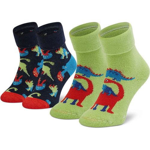 Set di 2 paia di calzini lunghi da bambini - KDIN45-6500 Multicolore - Happy Socks - Modalova