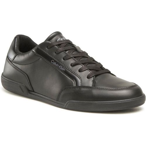 Sneakers - Low Top Lace Up Lth HM0HM00821 Triple Black 0GL - Calvin Klein - Modalova