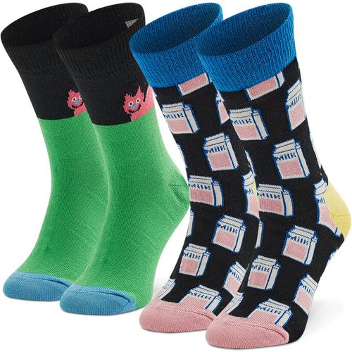Set di 2 paia di calzini lunghi da bambini - KCAT02-9300 Multicolore - Happy Socks - Modalova