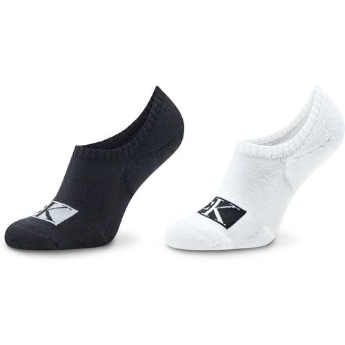Set di 2 paia di calzini corti da uomo - 701223261 White/Black 001 - Calvin Klein Jeans - Modalova