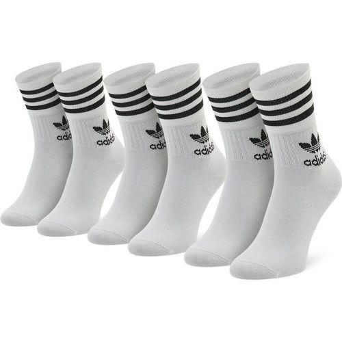 Set di 3 paia di calzini lunghi unisex - Mid Cut Crew GD3575 White/Black - Adidas - Modalova
