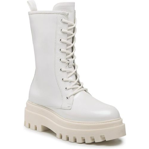 Scarponcini - Flatform LAceup Boot Patent YW0YW00852 White YBR - Calvin Klein Jeans - Modalova