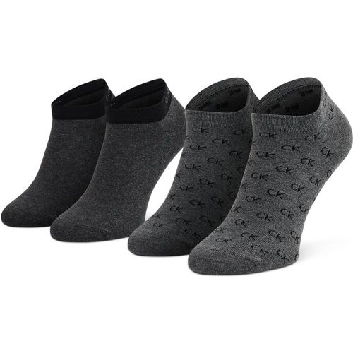 Set di 2 paia di calzini corti da uomo - 701218715 Mid Grey Melange 002 - Calvin Klein - Modalova