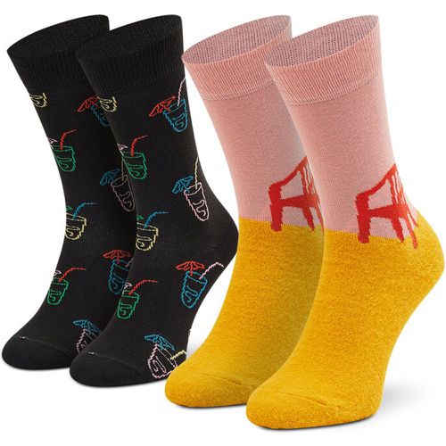 Set di 2 paia di calzini lunghi unisex - XHAV02-0200 Giallo - Happy Socks - Modalova
