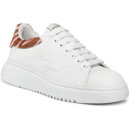Sneakers - X3X024 XN388 R297 White/Lotus/Black - Emporio Armani - Modalova