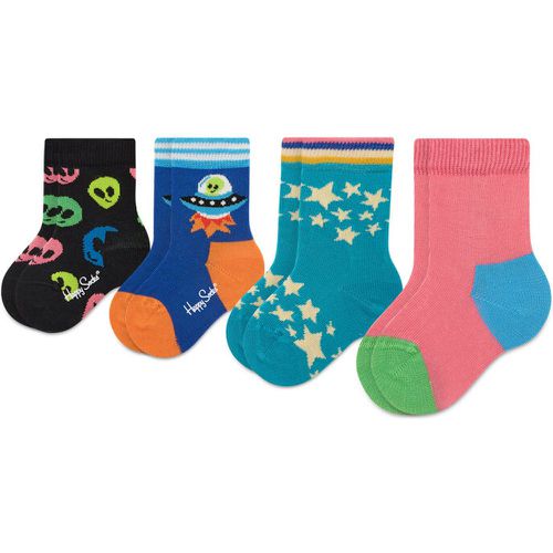 Set di 4 paia di calzini lunghi da bambini - XKSPC09-0200 Kolorowy - Happy Socks - Modalova