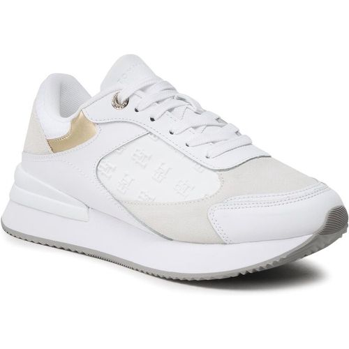 Sneakers - Elevated Embossed Runner Gold FW0FW07384 White YBS - Tommy Hilfiger - Modalova