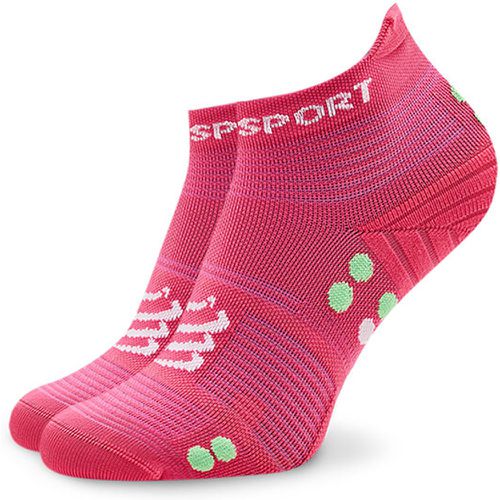 Calzini corti unisex - Pro Racing Socks v4.0 Run Low XU00047B Hot Pink/Summer Green 379 - Compressport - Modalova