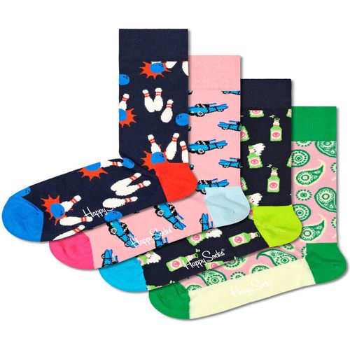 Set di 4 paia di calzini lunghi unisex - XBOW09-0200 Multicolore - Happy Socks - Modalova