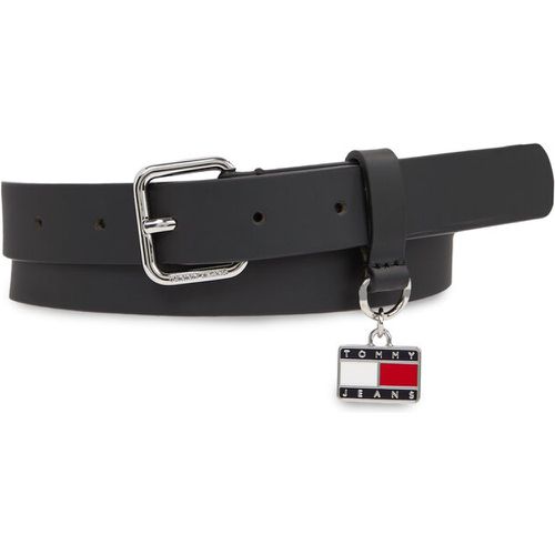 Cintura da donna - Tjw Hanging Plaque Leather 2.5 AW0AW15483 Black Rwb Flag Plaque 0GN - Tommy Jeans - Modalova