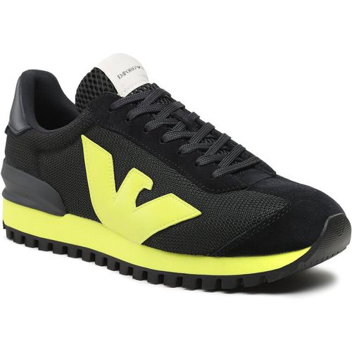 Sneakers - X4X583 XN647 S737 Black/Verde/Acido - Emporio Armani - Modalova