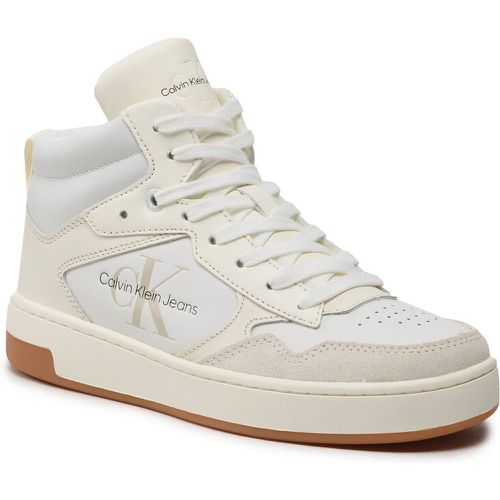 Sneakers - Basket Cupsole Mid Leather YW0YW00877 Ivory/Bright White 02X - Calvin Klein Jeans - Modalova