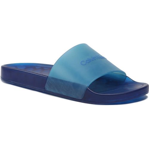 Ciabatte - Transp Pool Slide Rubber HM0HM00982 Ultra Blue C66 - Calvin Klein - Modalova