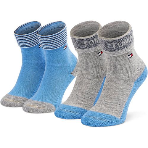 Set di 2 paia di calzini lunghi da bambini - 701210508 Blue Combo 003 - Tommy Hilfiger - Modalova