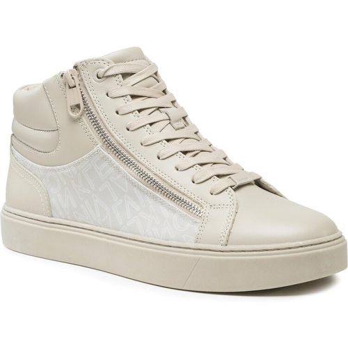 Sneakers - High Top Lace Up W/Zip Mono HM0HM01046 Outline Mono Beige 0F5 - Calvin Klein - Modalova