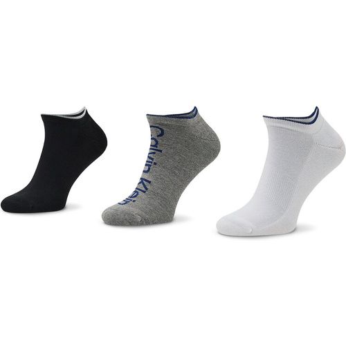 Set di 3 paia di calzini corti da uomo - 701218724 Mid Grey Melange 003 - Calvin Klein - Modalova