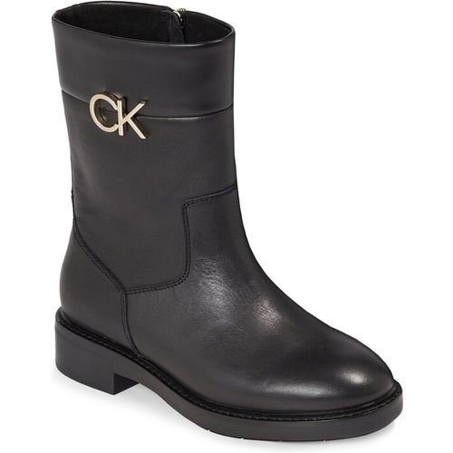Stivaletti - Rubber Sole Ankle Boot W/Hw HW0HW01703 Ck Black BEH - Calvin Klein - Modalova