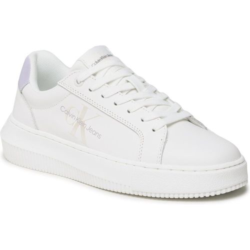 Sneakers - Chunky Cupsole Laceup Lth Preal YW0YW01225 White/Pearlized Lavander Aure 0K5 - Calvin Klein Jeans - Modalova