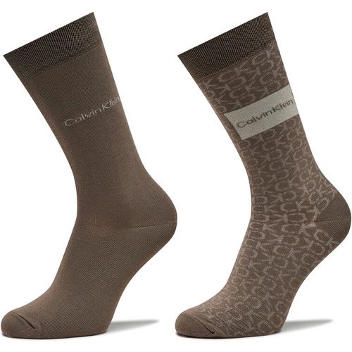 Set di 2 paia di calzini lunghi da uomo - 701224111 Lead Grey 002 - Calvin Klein - Modalova